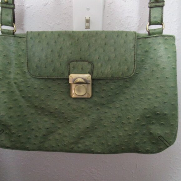 VINTAGE THE LIMITED Large Faux Ostrich Leather Handbag - Picture 9 of 13